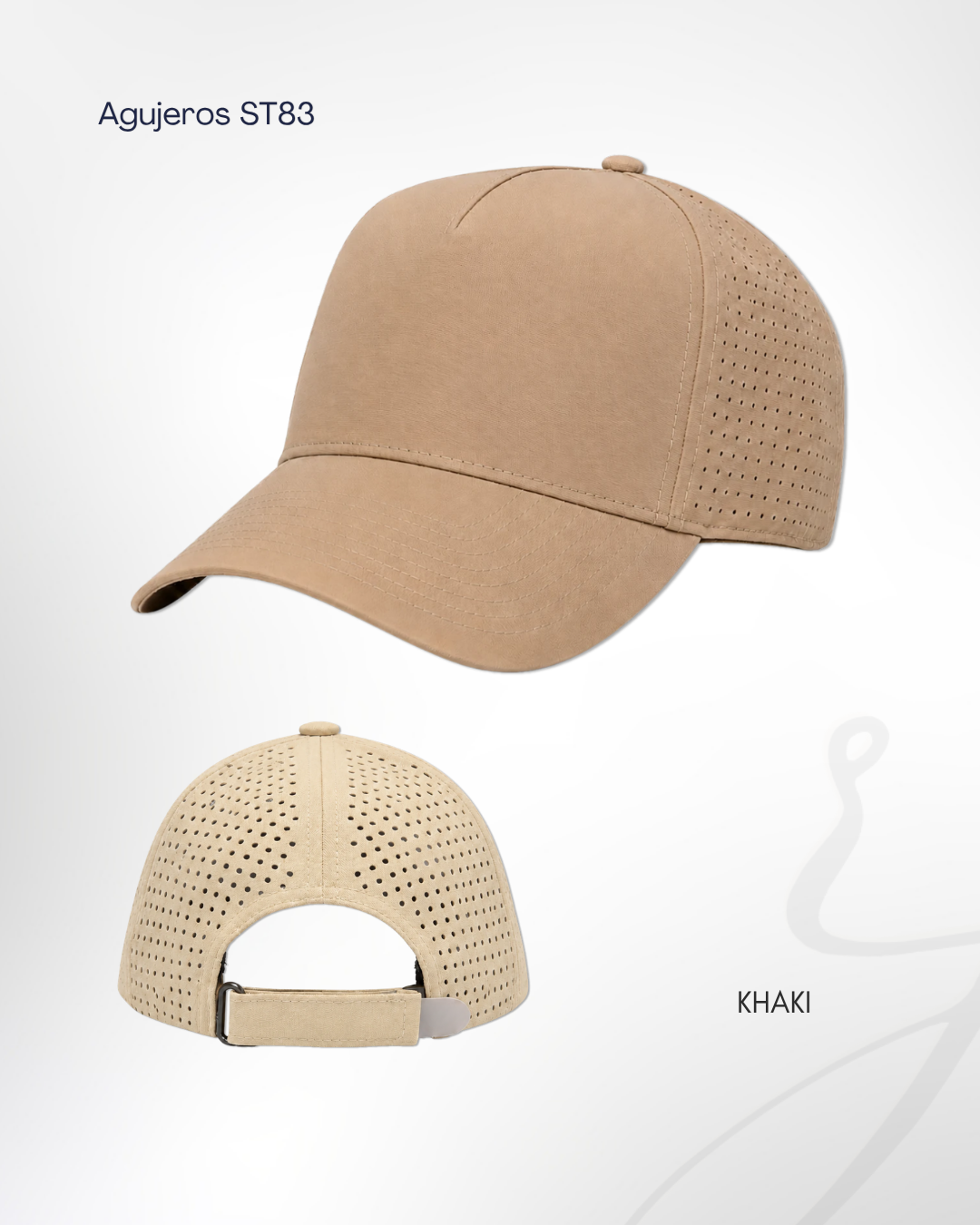 Gorra Agujeros ST83 khaki personalizada por RJIMPRESS