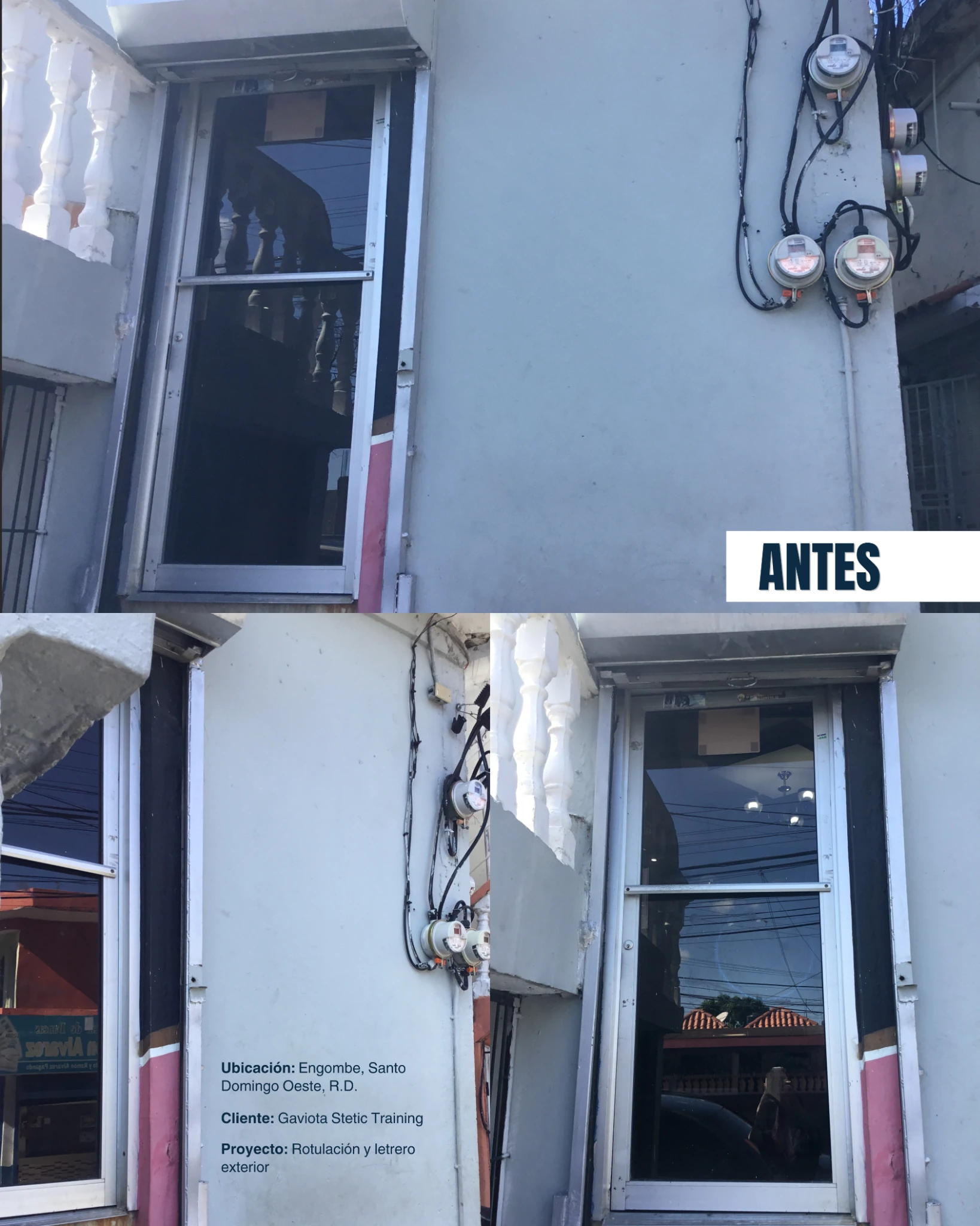 Estado de la fachada antes de la instalación