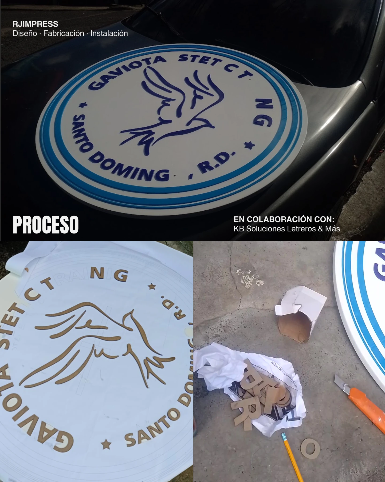 Proceso de fabricación del letrero